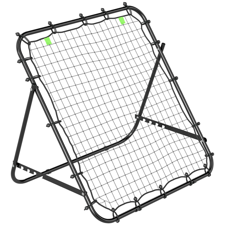 Adjustable Rebounder Net Kickback Target Goal for Teens Adults Training - Black