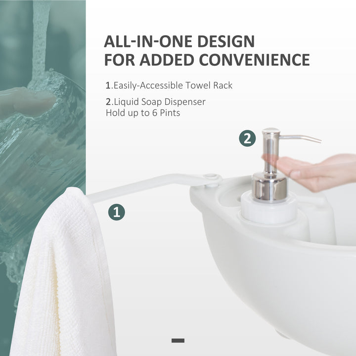 Portable Camping Sink with Running Water and Wastewater Tank, Hand Wash Basin with Rolling Wheels, Foot Pump, Soap Dispenser for Outdoor Events, Gatherings, Picnic
