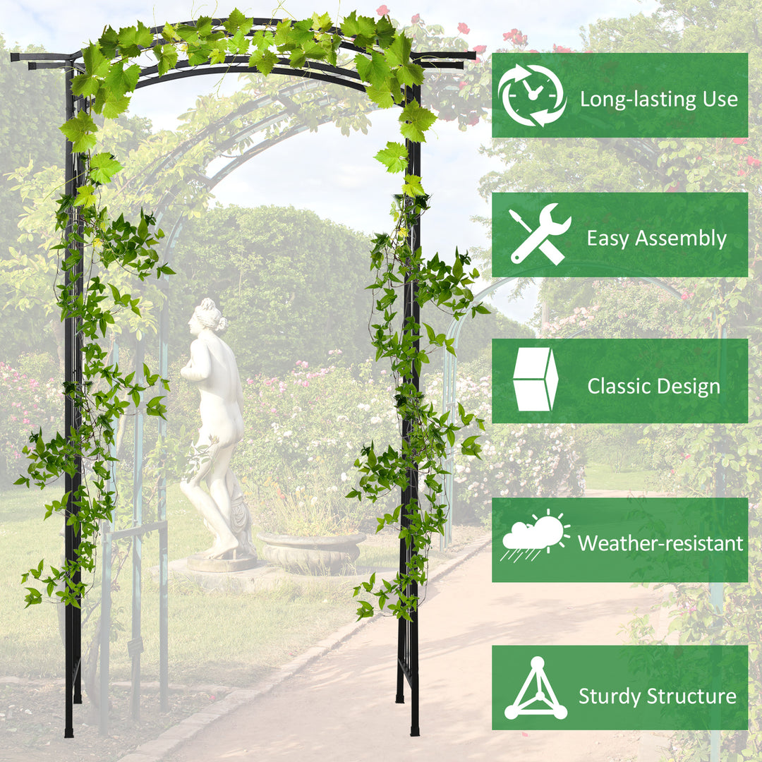 211cm Height Metal Garden Arch Arbor for Wedding Decor for Climbing Pl