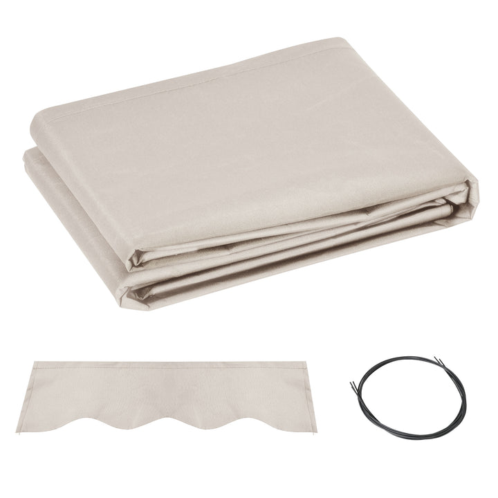 Awning Replacement Canopy, Water Resistant UPF 50+ Sun Shade Cover for 3 x 2.5 m Garden Awning (Fabric Only), Cream White