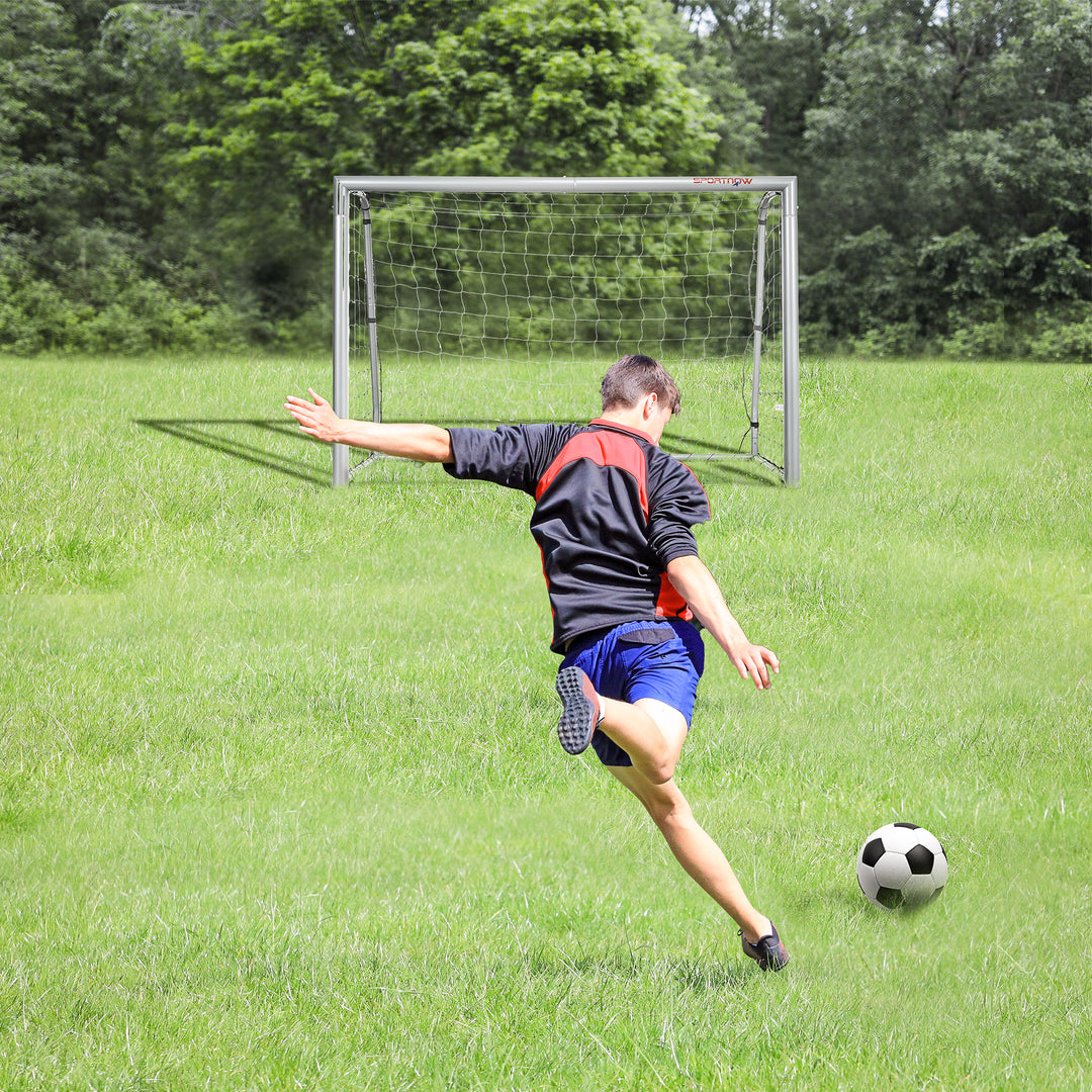 SPORTNOW Rapid-Set Football Net: 6ft x 2ft Garden Goal with Ground Pegs, Sturdy Outdoor Sports Gear. | Aosom UK