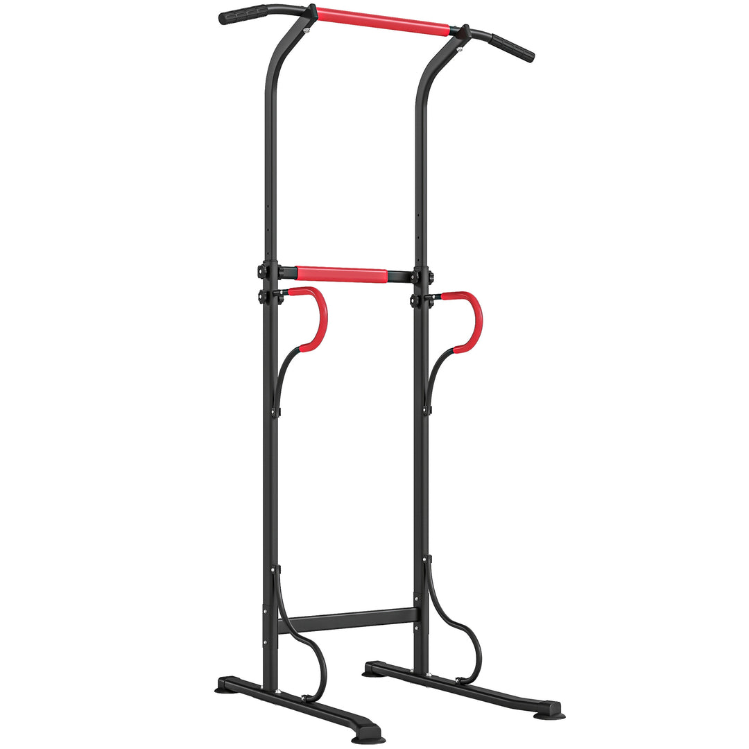 MCL Steel Multi-Use Exercise Power Tower Pull Up Station Adjustable Height W/ Grips
