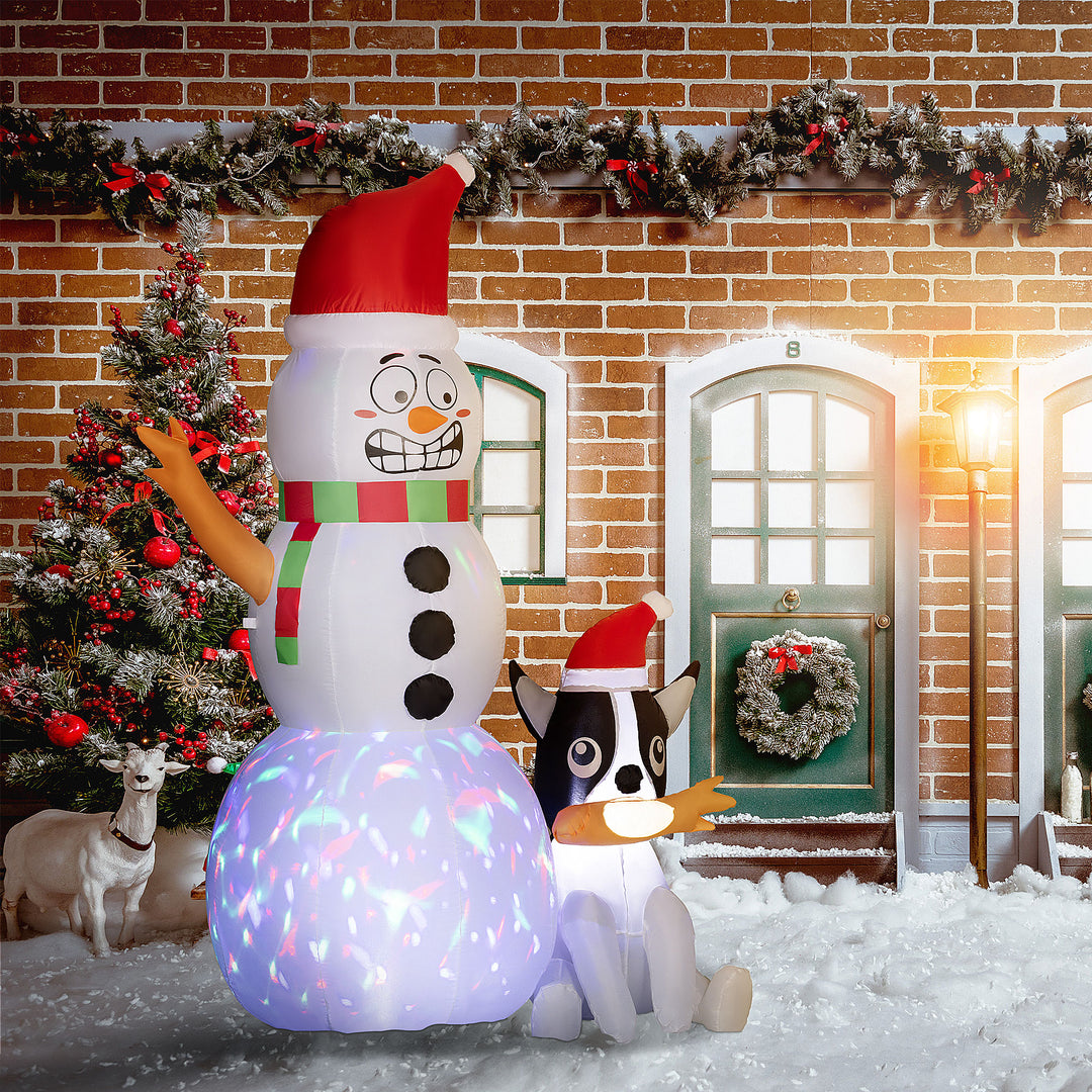 6.2ft Inflatable Santa with Dog Decoration