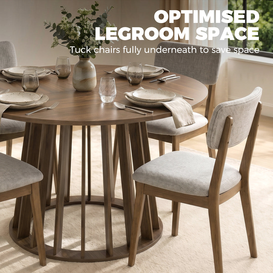 Dining Table for 4-6 People Modern Kitchen Table with Slatted Base 120