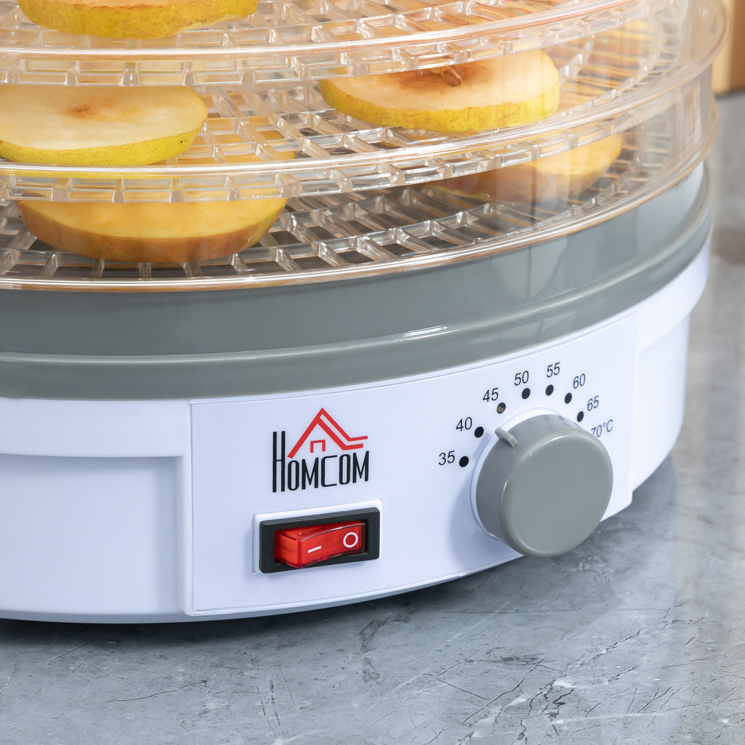 5 Tier Food Dehydrator, 245W Food Dryer Machine with Adjustable Temperature Control for Drying Fruit, Meat, Vegetable, Jerky and Pet Treat, White
