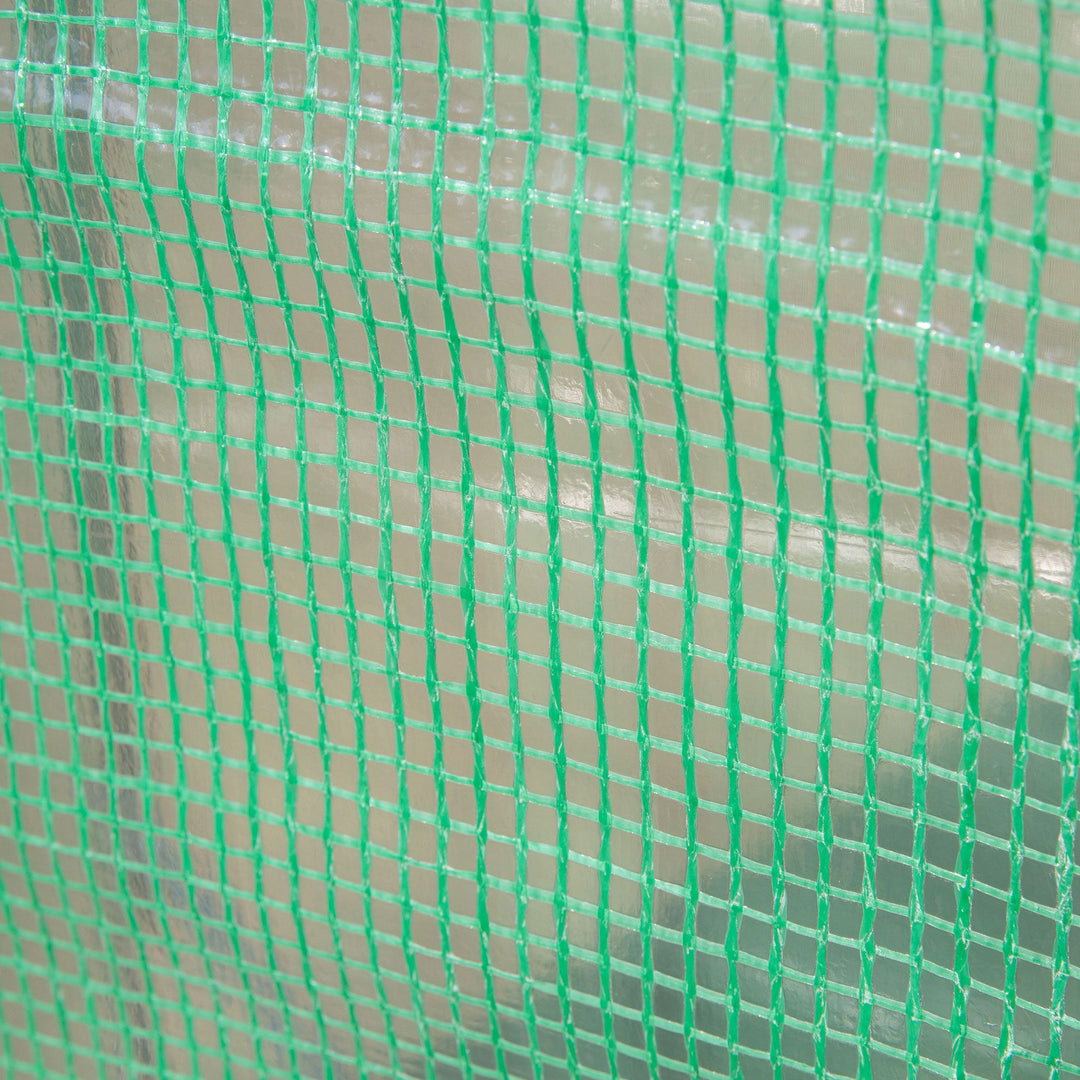 MCL Walk-in Greenhouse, Tomato Greenhouse with Double Doors & 4 Windows, Garden Plant Growth Green House with PE Cover, Steel Frame, Green, 3 x 1 x 2 m