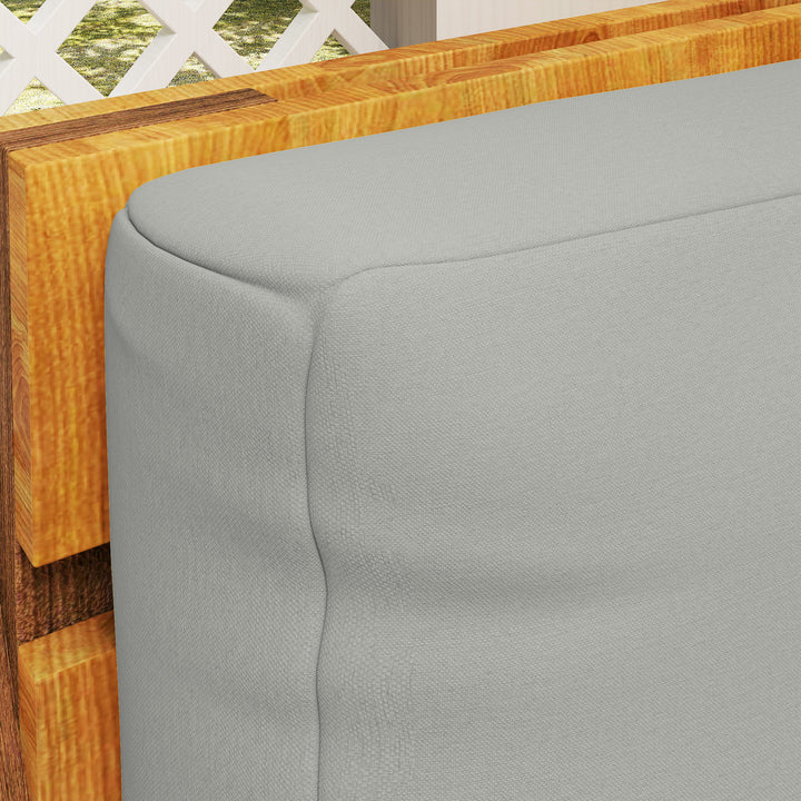 Two Piece Seat Pallet and Back Cushions - Light Grey