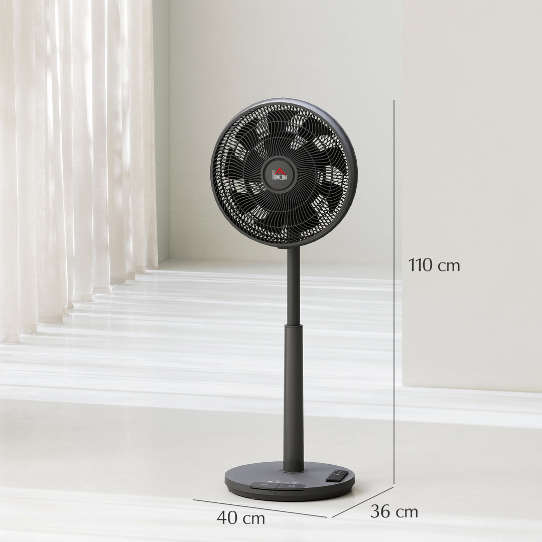 Pedestal Fan with Oscillating, Tilt, Adjustable Height, Black