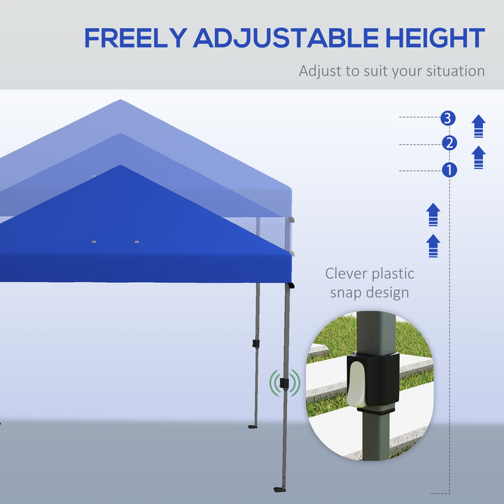 3 x 3m Pop-Up Gazebo, with Accessories - Blue