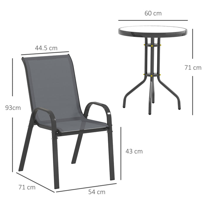 Three-Piece Outdoor Garden Set - Grey
