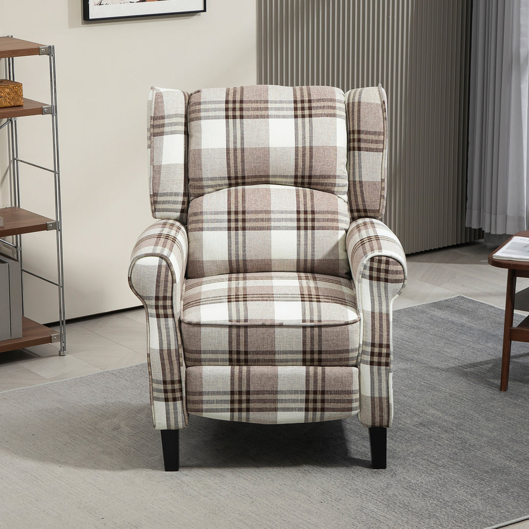 160° Reclining Armchair, with Footrest - Brown