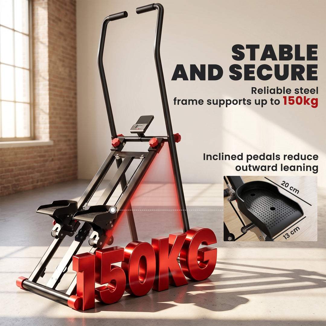 Stair Stepper for Home Gym with 3 Resistances, Foldable Vertical Stair
