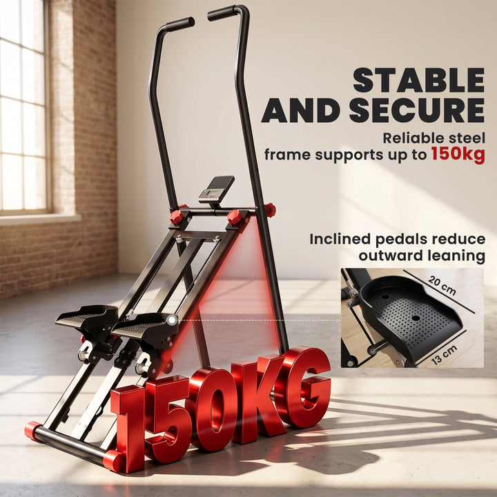 Stair Stepper for Home Gym with 3 Resistances, Foldable Vertical Stair