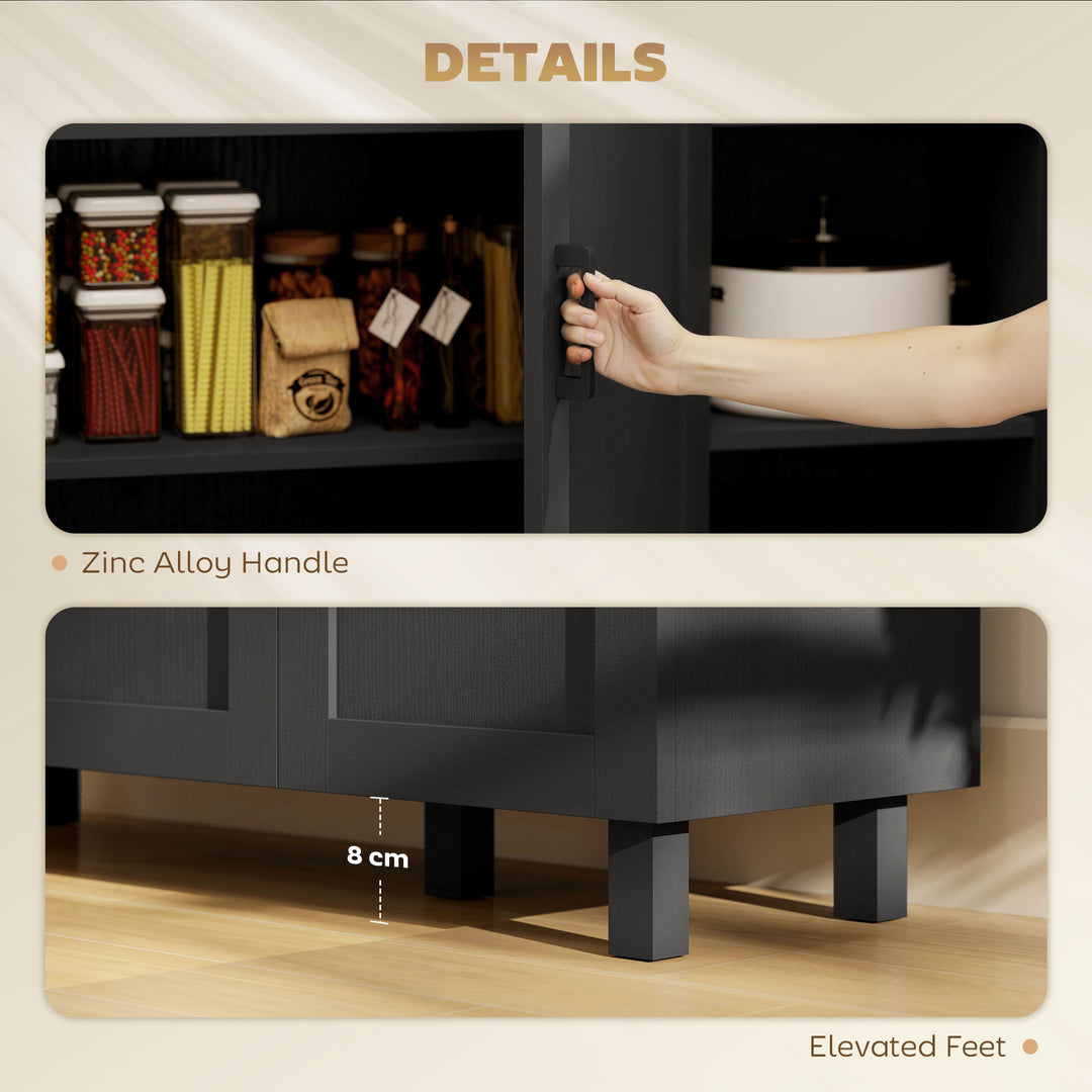 Sideboard Buffet Cabinet, Kitchen Storage Cabinet with 3 Doors and - view 6
