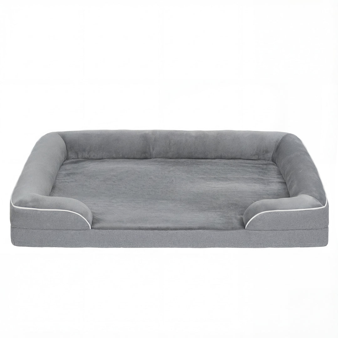 Dog Sofa Bed, Washable Pet Bed with Removable Cover and Non-Slip Botto