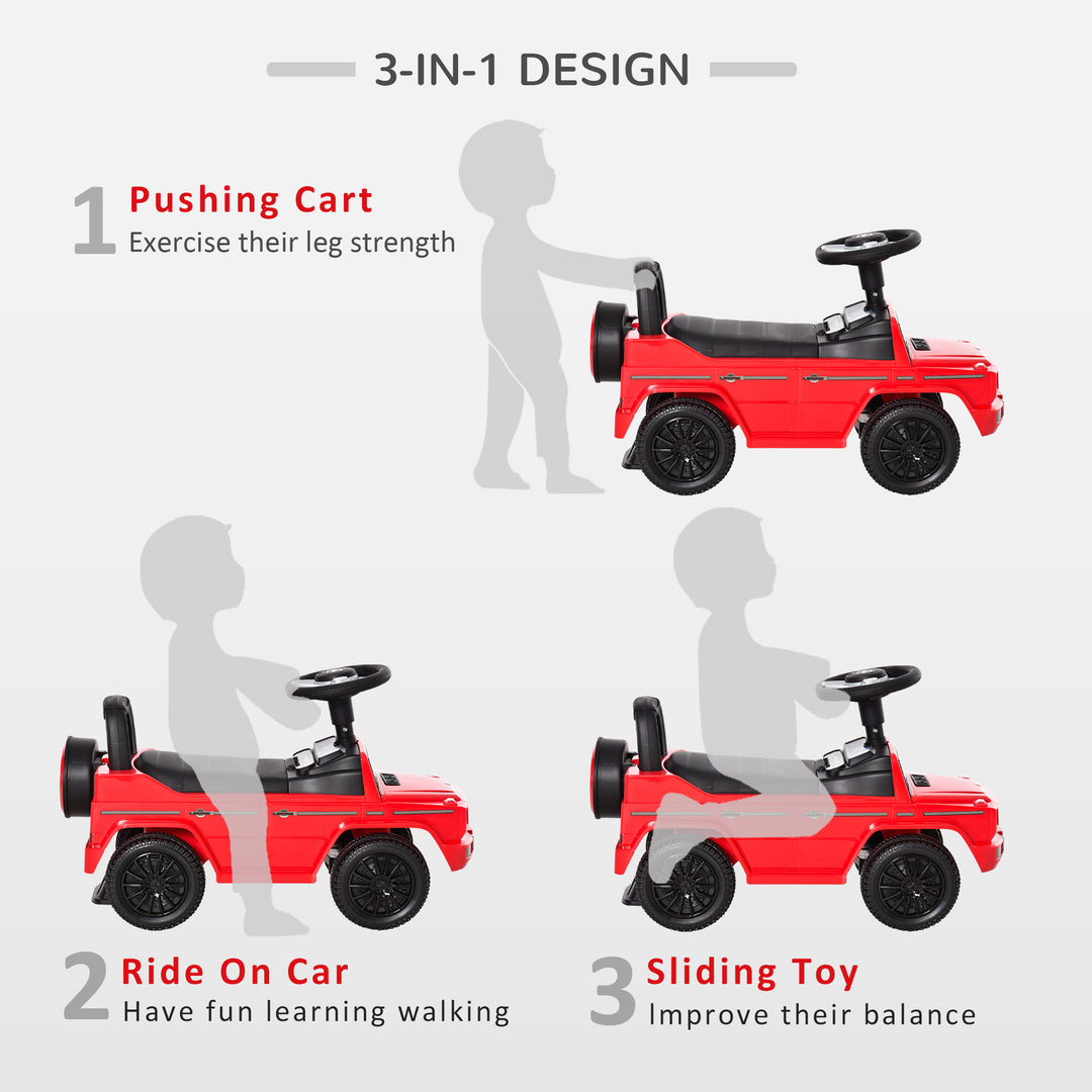 MCL 3 in 1 Kids Ride On Car G350 Licensed Foot To Floor Slider Toddler Push Along NO POWER Red 12-36 months