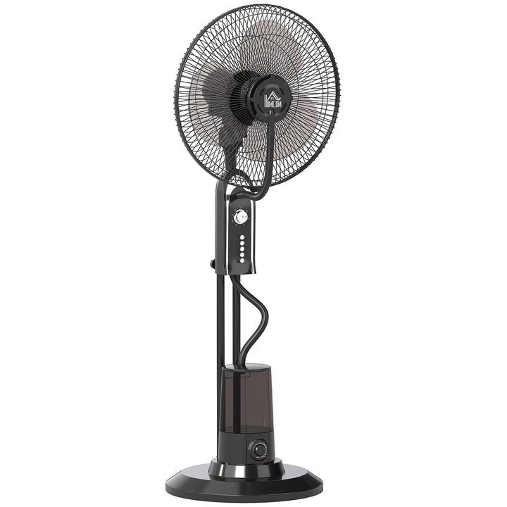 Pedestal Fan with Water Mist Spray, Spray Misting Fan with 70° Oscillation, Tilt Head, 4 Speeds, 3 Modes, Adjustable Mist, 3.2L Water Tank, for Home, 120 cm