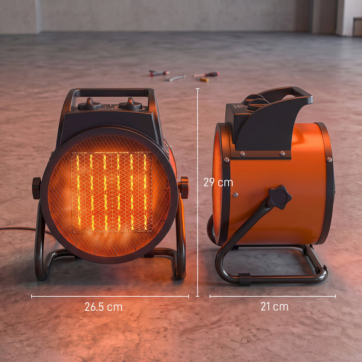 Industrial Fan Heater 2800W with Tilting, Electric Ceramic Space - view 3