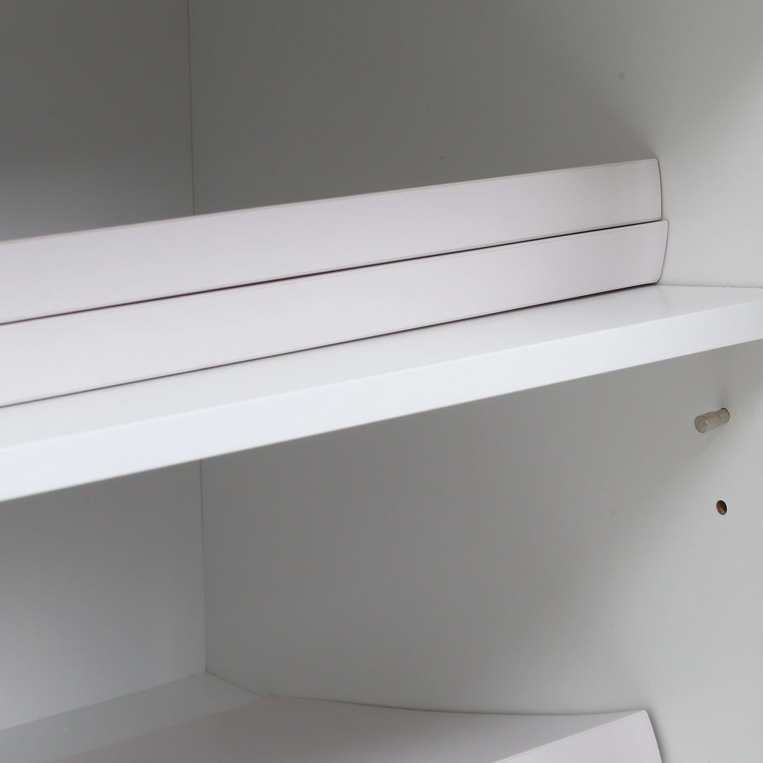 MCL Printer Stand Mobile Printer Cabinet with Storage, Open Shelf, Drawer for Home Office, 60cm x 39cm x 80cm, White