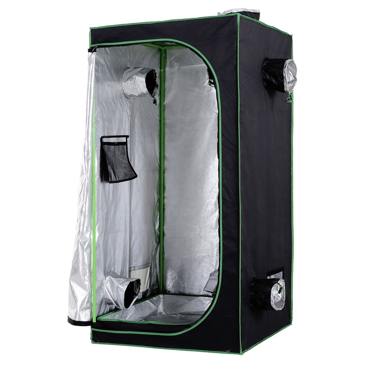 Outsunny Hydroponic Plant Grow Tent, 80L x 80W x 160Hcm-Black/Green | Aosom UK