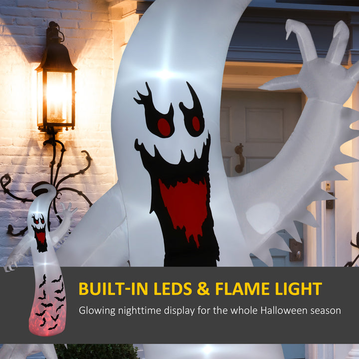 11.8ft Scary Inflatable Ghost Halloween Decoration, with Accessories