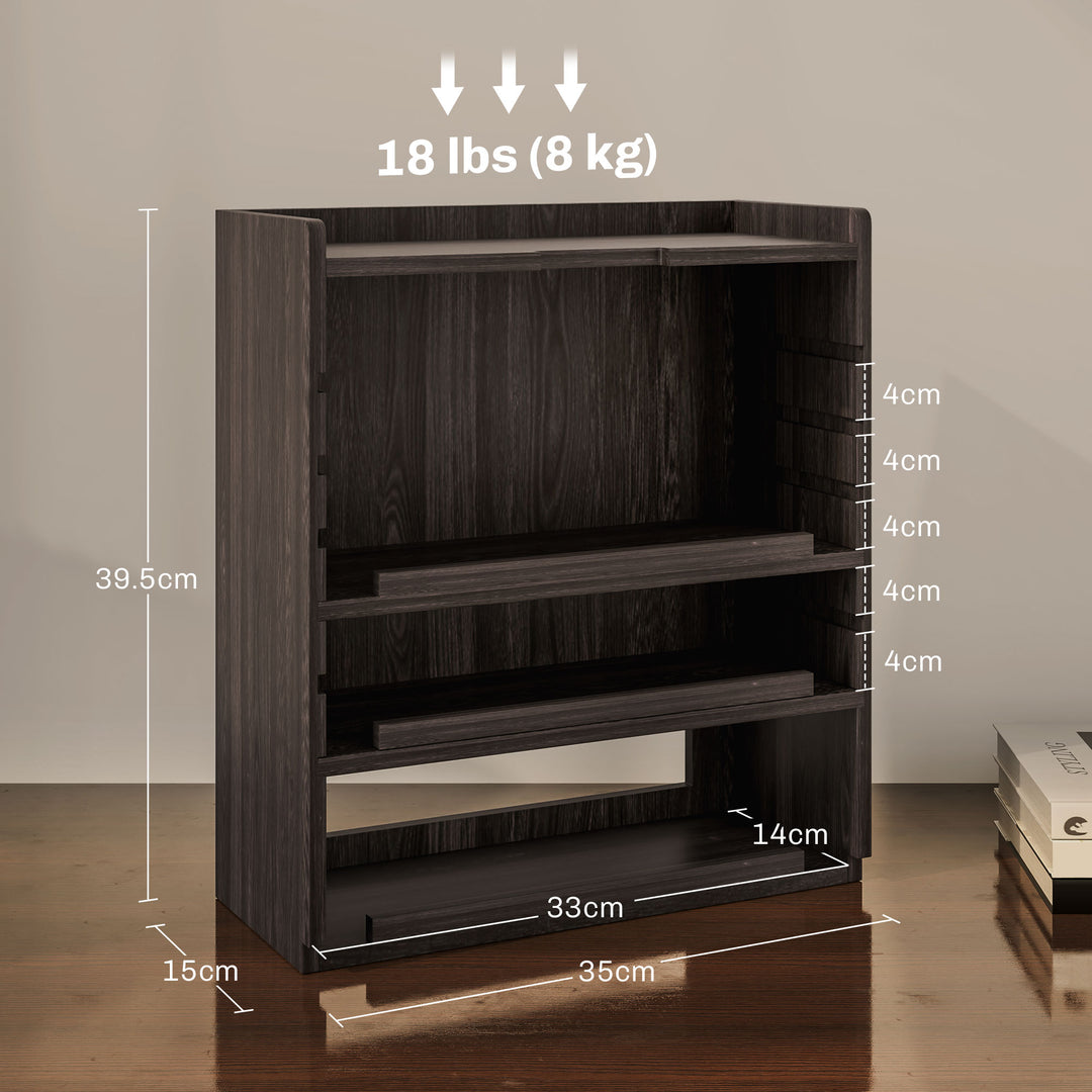 Four-Tier Desktop Organiser - Dark Brown