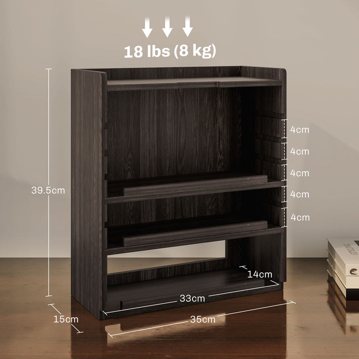 Four-Tier Desktop Organiser - Dark Brown