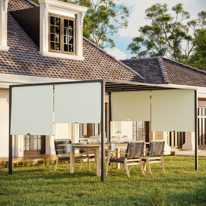3 x 4m Outdoor Garden Pergola - Cream White
