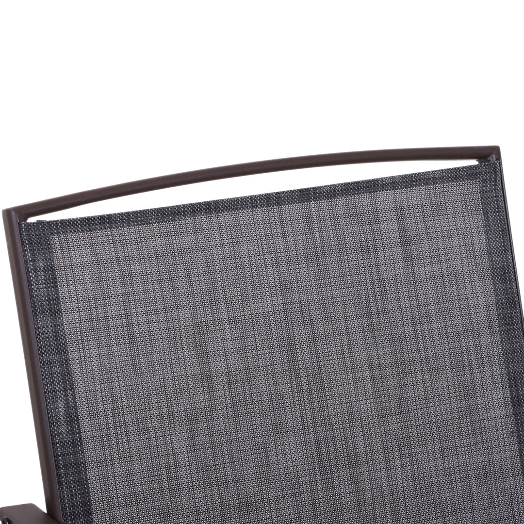 Gliding Jack and Jill Seat, with Glass-Top Table - Brown/Grey