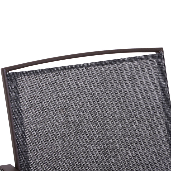 Gliding Jack and Jill Seat, with Glass-Top Table - Brown/Grey