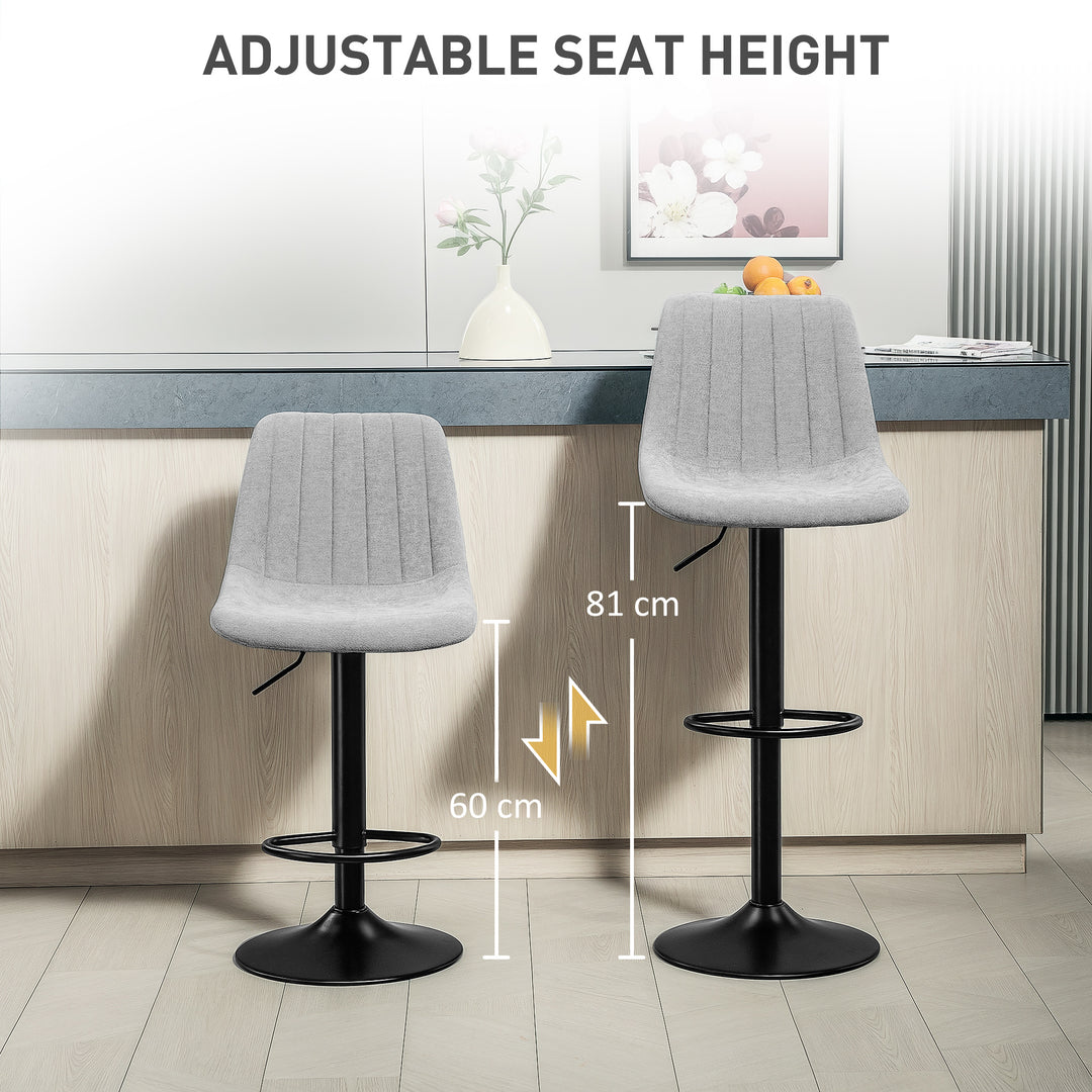 Set of Two Chenille-Feel Tub Bat Stools - Grey