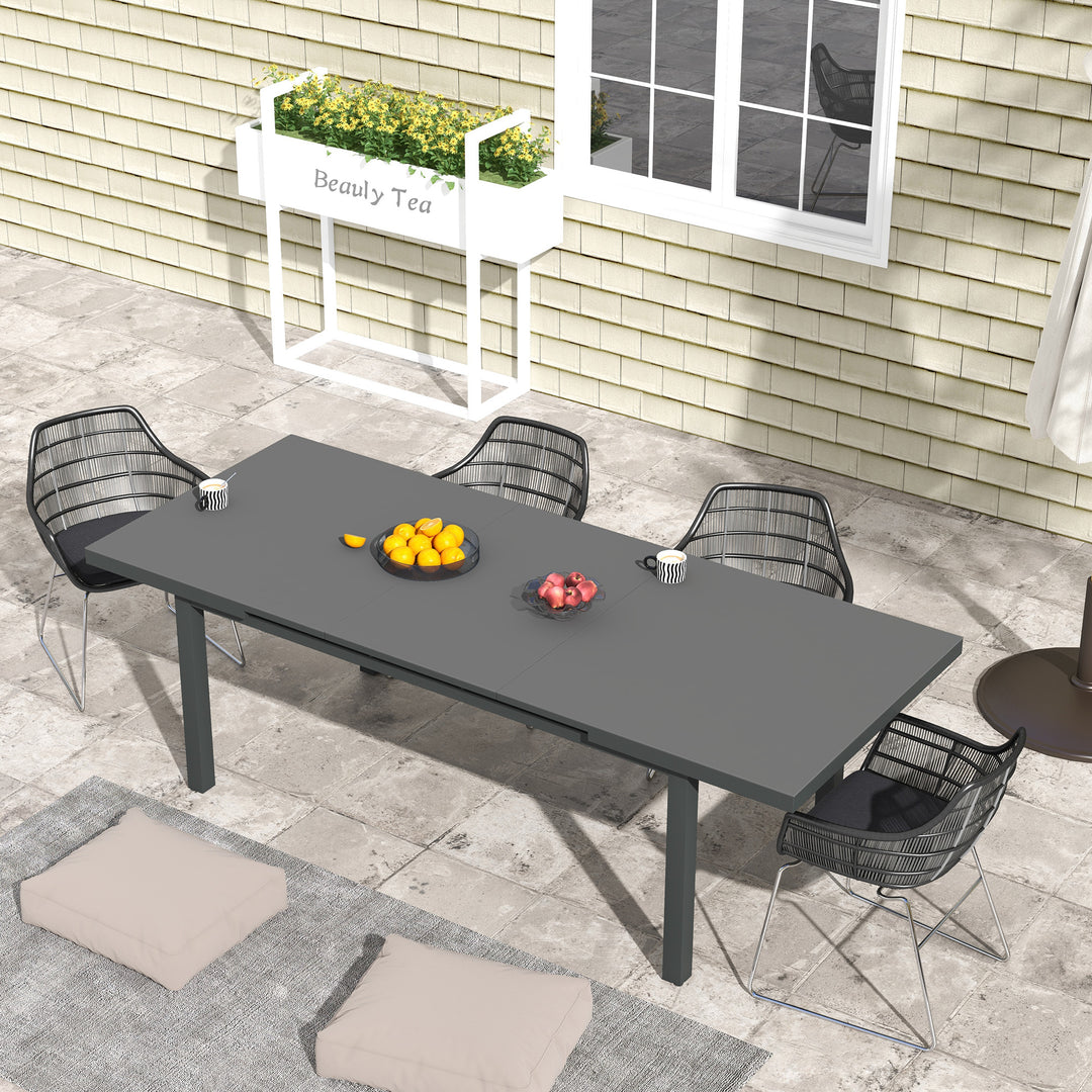 Outsunny Aluminium Garden Table for 6