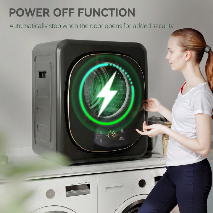 4kg Vented Tumble Dryer with 5 Drying Mode, 800W Compact Freestanding 