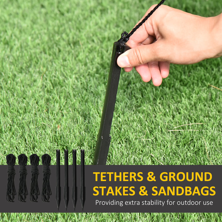 MCL 7ft Inflatable Halloween Ghost Tree with Upside-down Clown Pumpkins, Blow-Up Outdoor LED Display for Lawn, Garden, Party