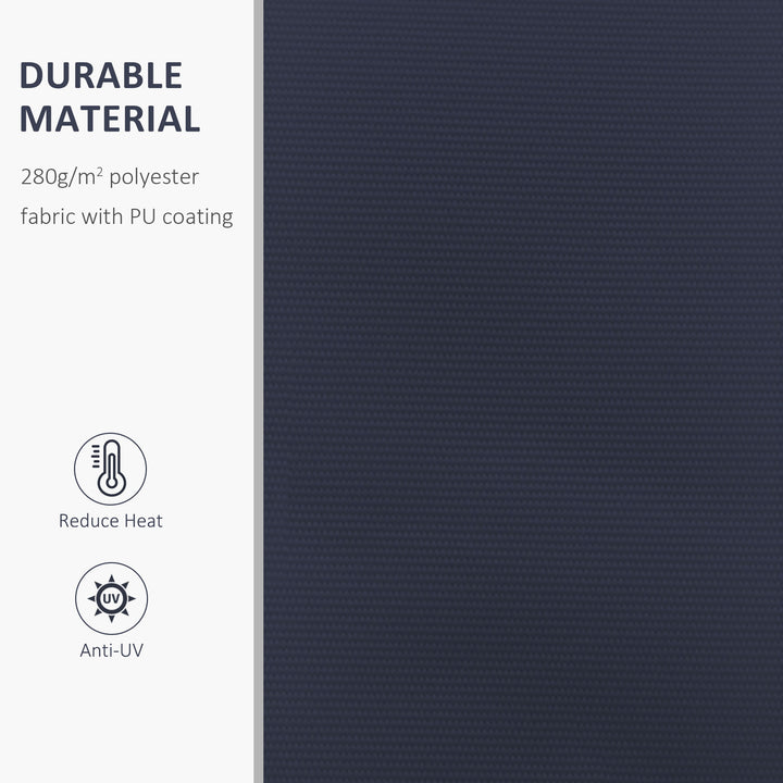 Manual Retractable Awning, 4x3 m-Blue/White