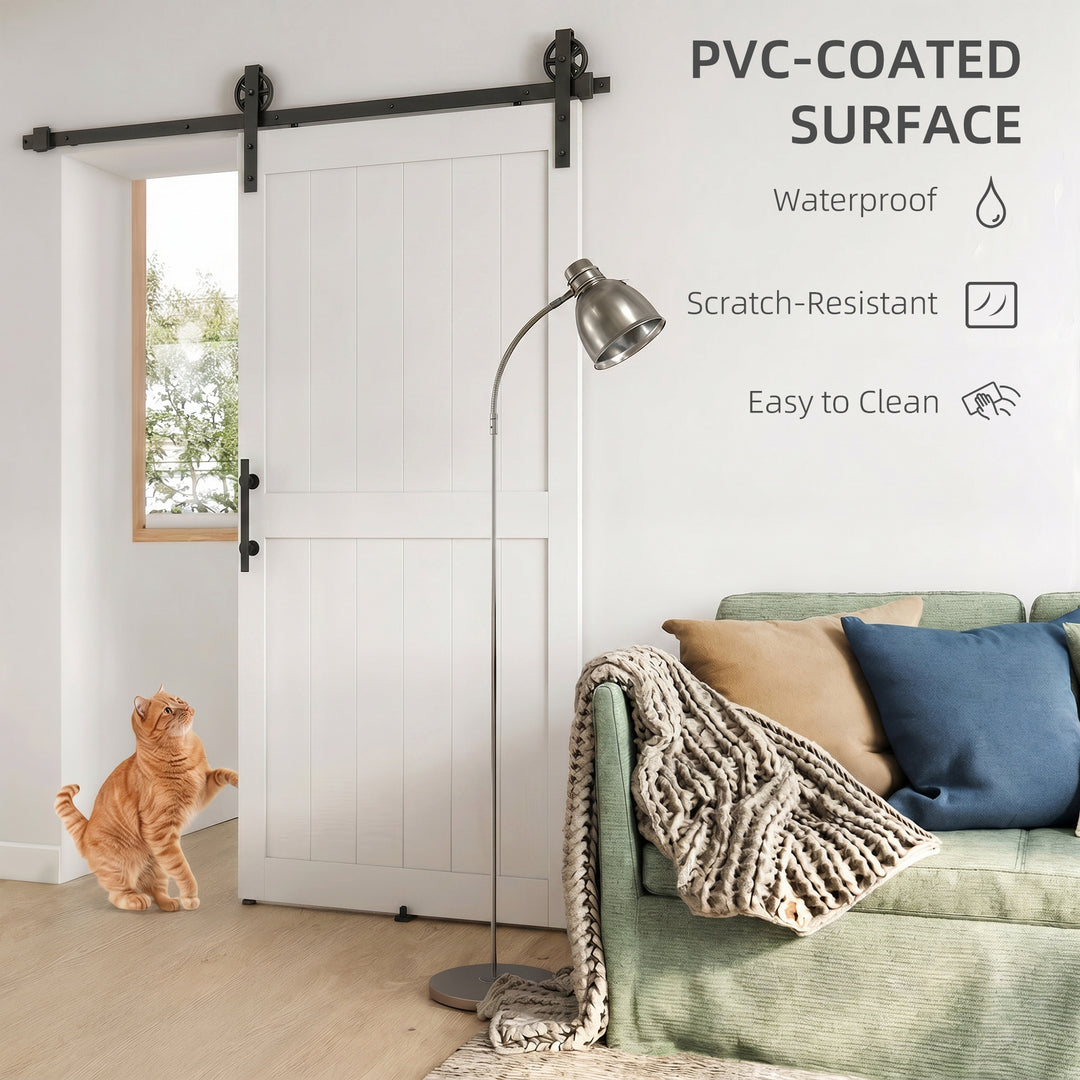 213.4cm Sliding Barn Door Kit, Sliding Door with Track, Hardware, Upgr