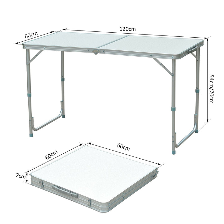 Outsunny Portable Outdoor Garden Aluminium Portable Folding Camping Picnic Party Field Kitchen BBQ Table | Aosom UK