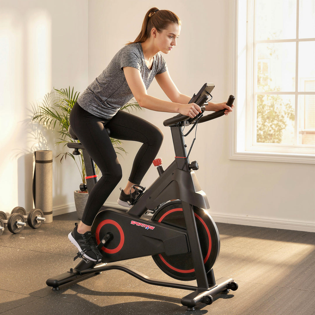 Exercise Bike, Stationary Bike with Adjustable Magnetic Resistance, In