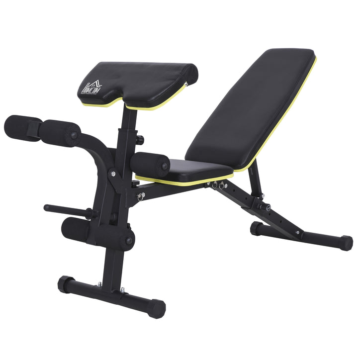MCL PVC Upholstered Steel Sit-Up/Dumbbell Duo Bench Black