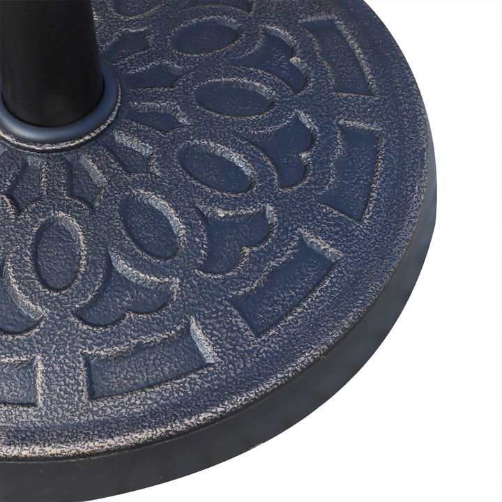 12kg Garden Parasol Base, Round Resin Sun Umbrella Base, Outdoor Umbrella Stand for 38mm or 48mm Outdoor Umbrella Poles, Bronze Tone