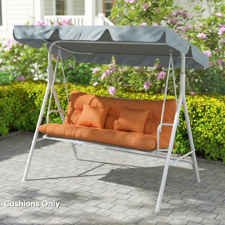 Outdoor Seat Cushions Back Cushion with 2 Pillows, Water Repellent Sea
