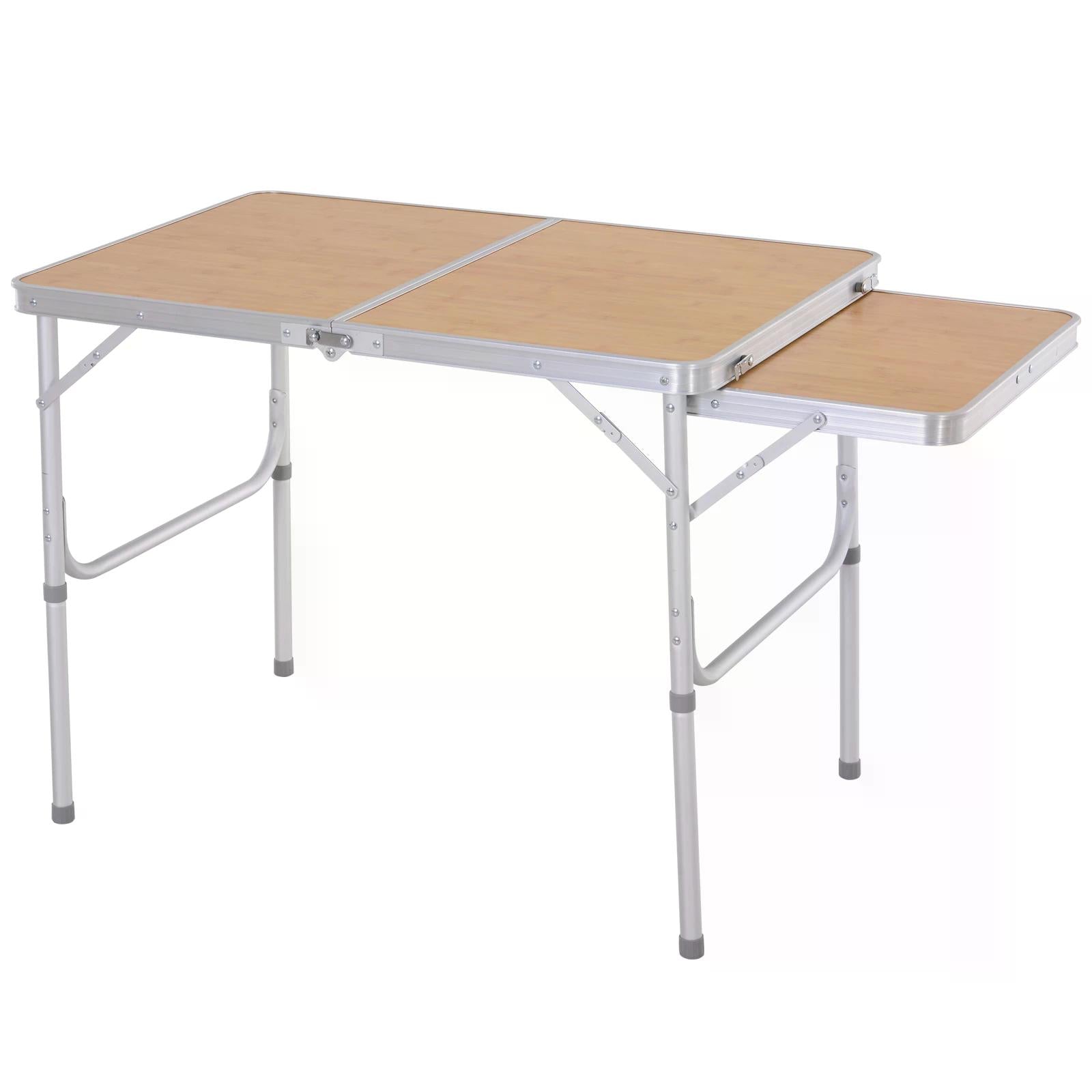 3ft Aluminium MDF-Top Folding Picnic Table Portable Camping Table