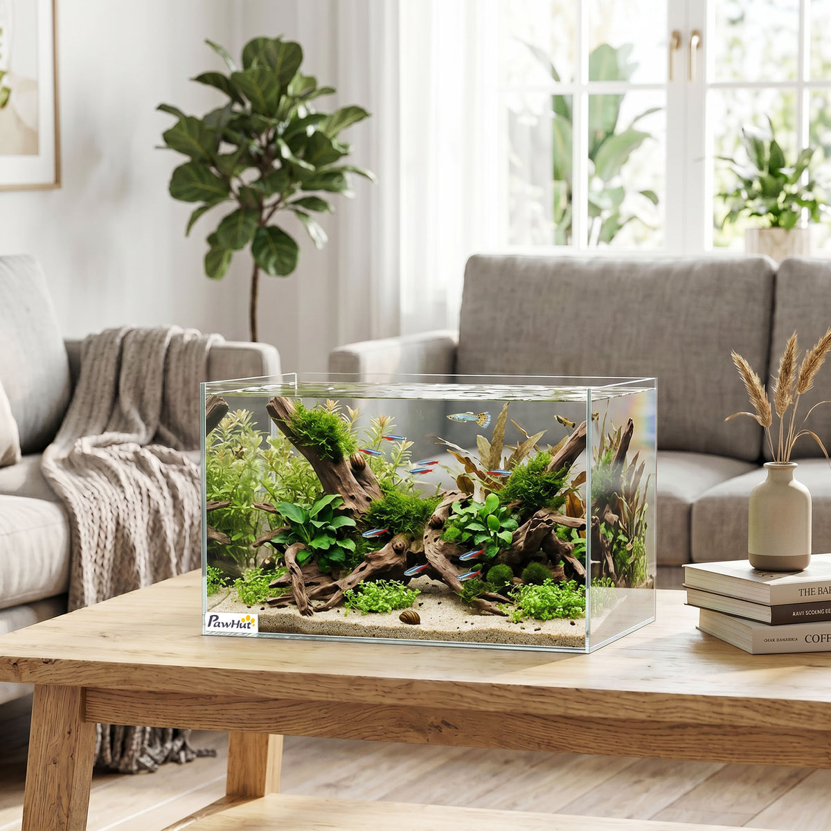 Fish Tank Bare Glass for DIY Glass Aquarium with Protective Base Mat 2