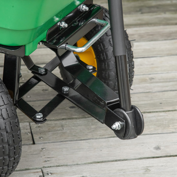 75 Litre Large Garden Cart, Tipping Wheelbarrows Heavy Duty Garden Dump Trolley 200kg Capacity for Festivals, Tools, Plants, Logs - Green