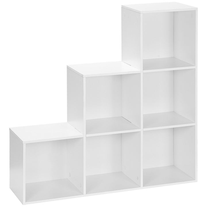 HOMCOM 3-Tier 6 Cube Shelving Unit: Organised Storage Solution for Home & Office, Pristine White | Aosom UK