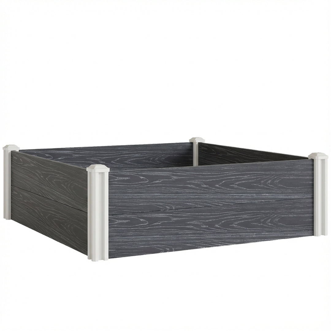Vinyl Raised Garden Bed Kit, 3 x 3 x 1ft Modular Elevated Garden Box w