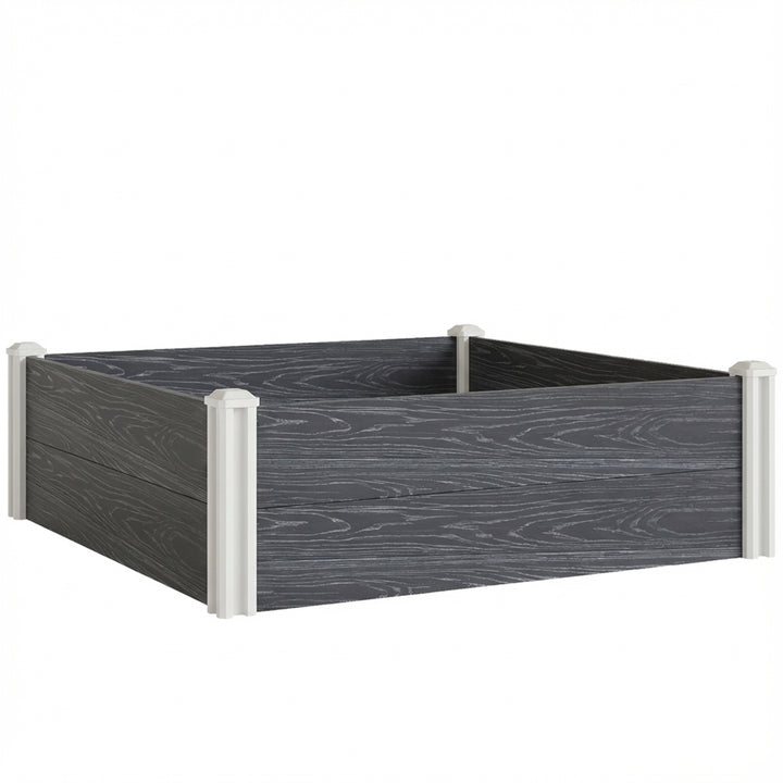 Vinyl Raised Garden Bed Kit, 3 x 3 x 1ft Modular Elevated Garden Box w