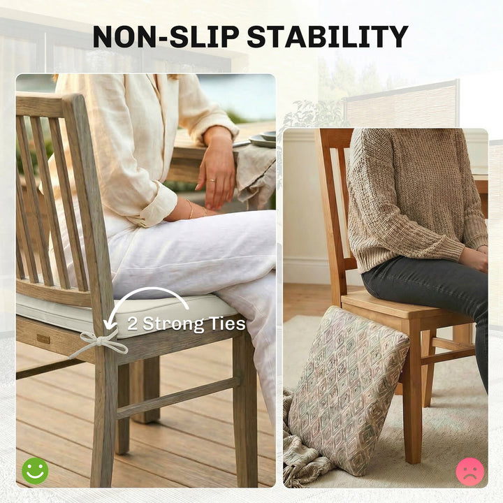 Outdoor Chair Seat Cushions Set of 2, Garden Chair Cushions with 7cm T