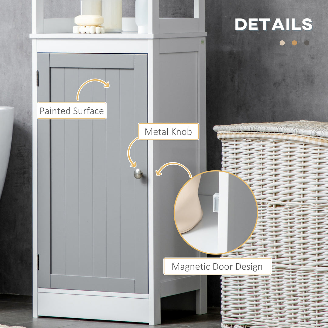 Tall Bathroom Cabinet Free Standing Slimline Cupboard Tallboy Unit Storage Organiser for Bathroom, Living Room, Kitchen