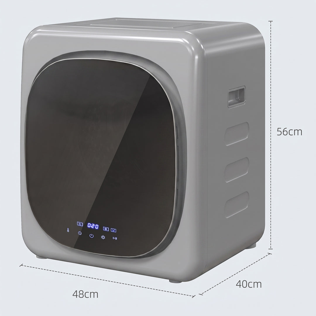 2.5kg Vented Tumble Dryer with Smart Mode, 800W Compact Tumble Dryer w